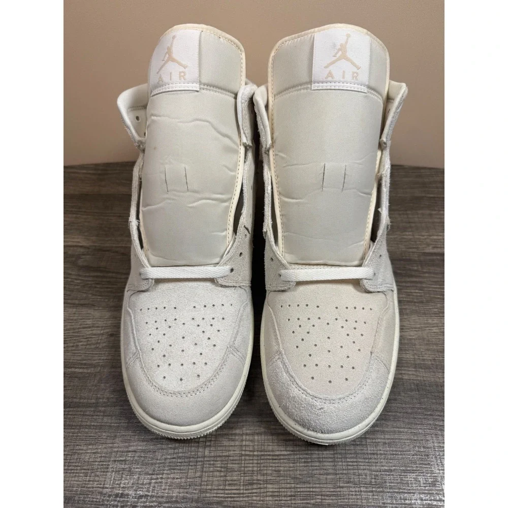 Jordan 1 Mid SE Craft Inside Out White Grey Sail DM9652-100 Mens Size 13